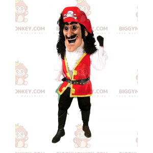 Pirate BIGGYMONKEY™ mascot costume, pirate captain costume –