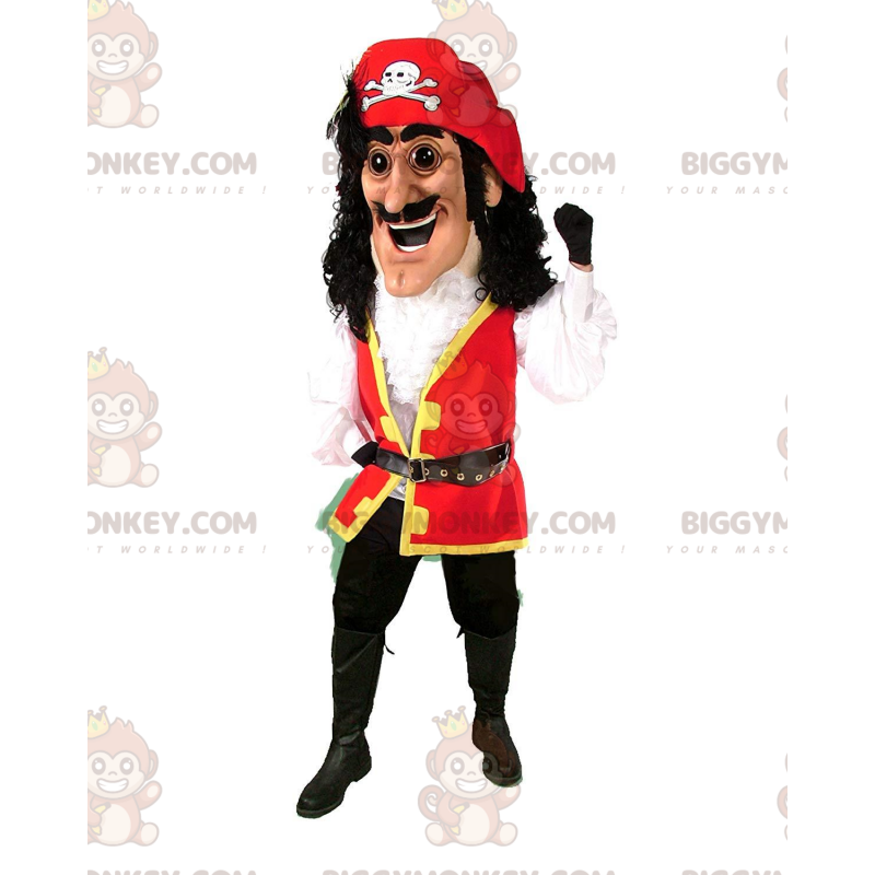 Pirate BIGGYMONKEY™ mascot costume, pirate captain costume -