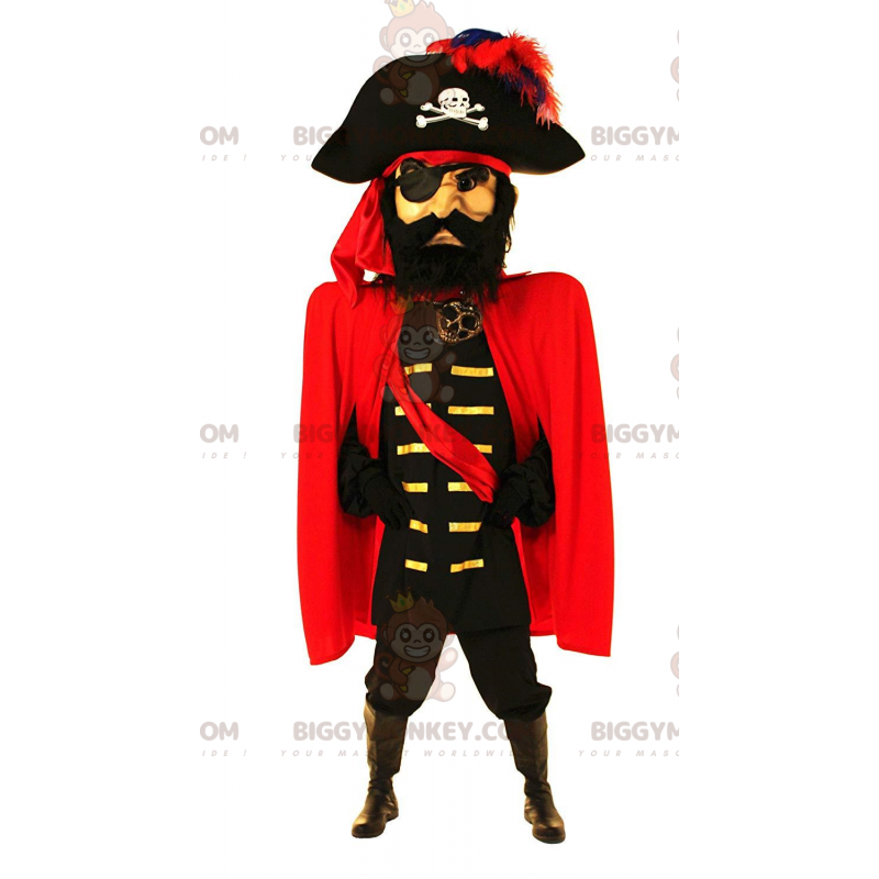 Costume della mascotte del capitano dei pirati BIGGYMONKEY™ Costume della mascotte del capitano dei pirati BIGGYMONKEY™