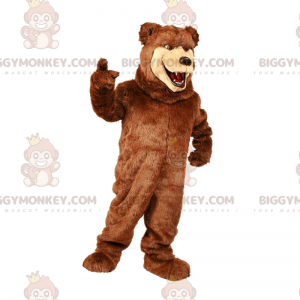 Στολή μασκότ BIGGYMONKEY™ μεγάλη καφέ και καστανή αρκούδα