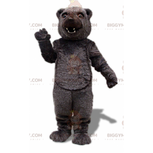 Bear BIGGYMONKEY™ mascot costume, brown grizzly bear, big bear