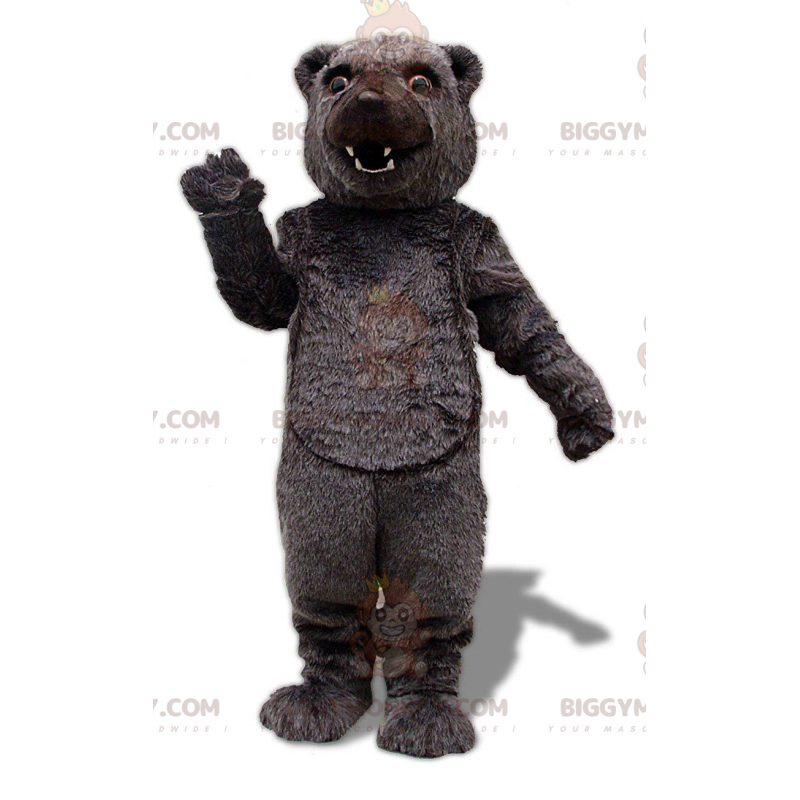 Bear BIGGYMONKEY™ maskottiasu, ruskea harmaakarhu, ison karhun Bear BIGGYMONKEY™ maskottiasu, ruskea harmaakarhu, ison karhun
