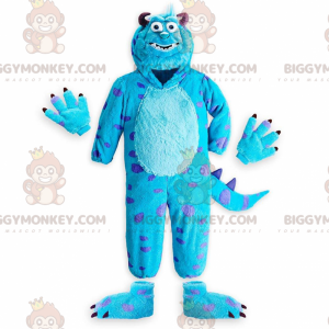 BIGGYMONKEY™ maskotkostume af Sully, det berømte blå monster i