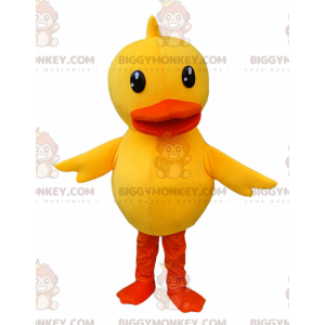 Costume de mascotte BIGGYMONKEY™ de canard jaune, costume de