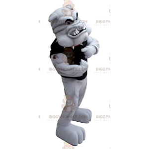 Costume de mascotte BIGGYMONKEY™ de bulldog gris très musclé -