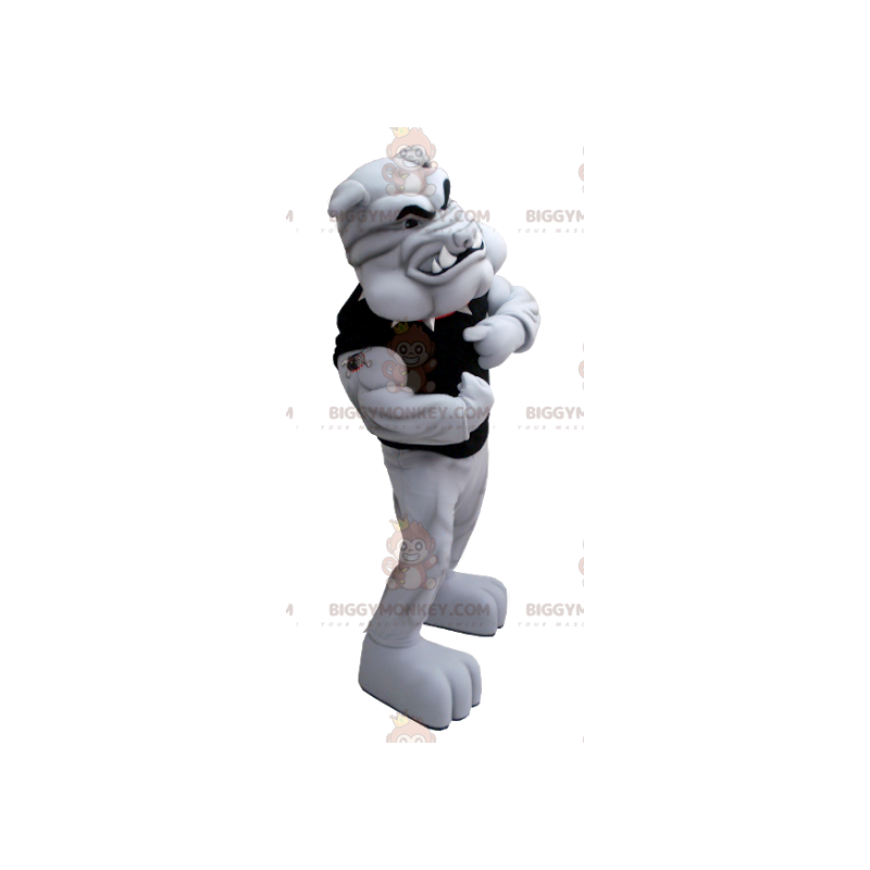 Traje de mascote BIGGYMONKEY™ Bulldog Cinzento Muito Musculoso Traje de mascote BIGGYMONKEY™ Bulldog Cinzento Muito Musculoso