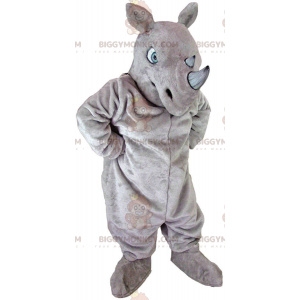 Στολή μασκότ BIGGYMONKEY™ Giant Rhinoceros, Στολή με κερασφόρο ζώο - Ζώα της ζούγκλας - BIGGYMONKEY_011038 - BiggyMonkey.com