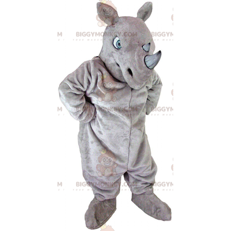 Στολή μασκότ BIGGYMONKEY™ Giant Rhinoceros, Στολή με κερασφόρο ζώο - Ζώα της ζούγκλας - BIGGYMONKEY_011038 - BiggyMonkey.com