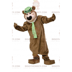 BIGGYMONKEY™ mascottekostuum van Yogi de beer, beroemd