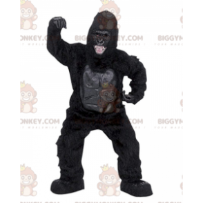  Costume da mascotte BIGGYMONKEY™ gorilla nero molto realistico e intimidatorio - Animali della giungla - BiggyMonkey.com