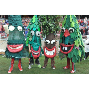 4 BIGGYMONKEY™s Gran Green Trees Mascot - BiggyMonkey maskot