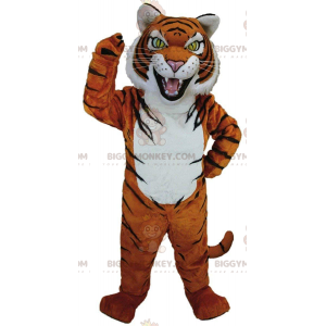 Costume da mascotte BIGGYMONKEY™ tigre arancione, bianca e nera