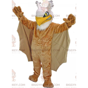 Big Bad Bird BIGGYMONKEY™ Maskottchen-Kostüm, braunes