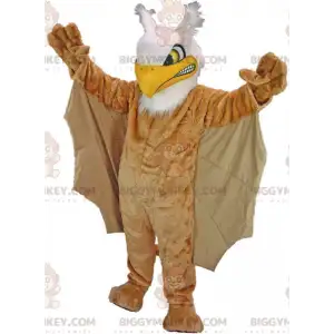 Big Bad Bird BIGGYMONKEY™ maskottiasu, ruskea griffin-asu -