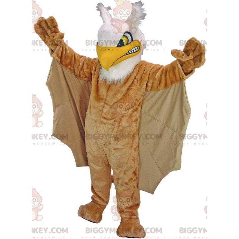 Big Bad Bird BIGGYMONKEY™ Maskottchen-Kostüm, braunes Big Bad Bird BIGGYMONKEY™ Maskottchen-Kostüm, braunes