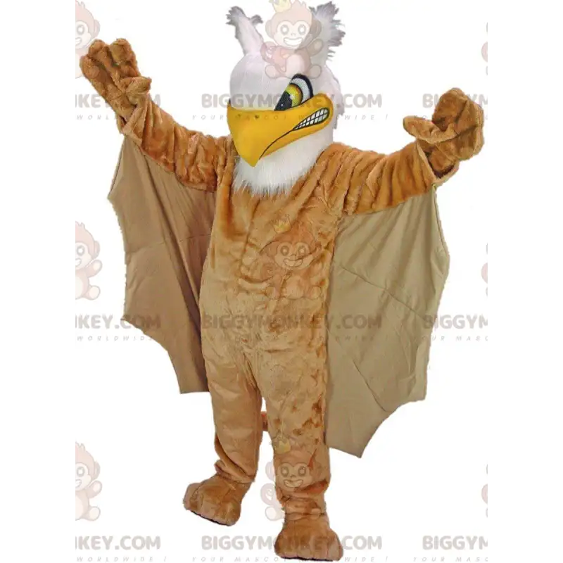 Big Bad Bird BIGGYMONKEY™ maskottiasu, ruskea griffin-asu - Big Bad Bird BIGGYMONKEY™ maskottiasu, ruskea griffin-asu -