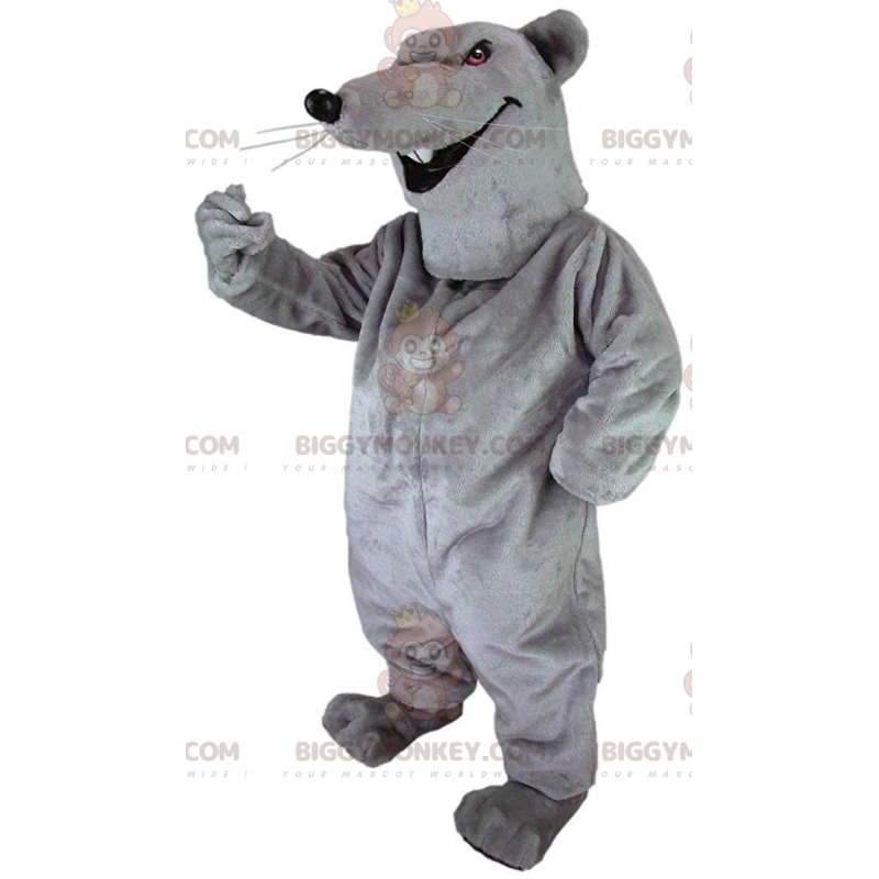 Costume de mascotte BIGGYMONKEY™ de rat gris, costume de Costume de mascotte BIGGYMONKEY™ de rat gris, costume de