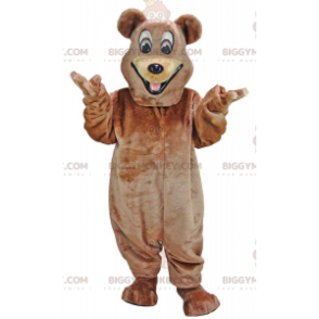 Happy Bear BIGGYMONKEY™ mascottekostuum, glimlachend