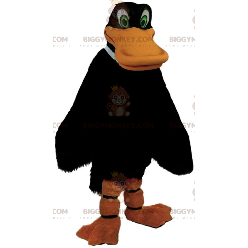 Fato de mascote BIGGYMONKEY™ de pássaro preto com Cortar L (175-180CM)