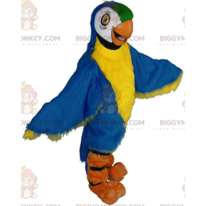 BIGGYMONKEY™ mascot costume colorful parrot, blue macaw
