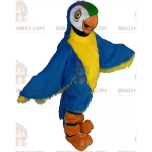 BIGGYMONKEY™ Maskottchenkostüm bunter Papagei, blaues