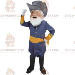 BIGGYMONKEY™ Mascot Costume General, Military, Bearded Man