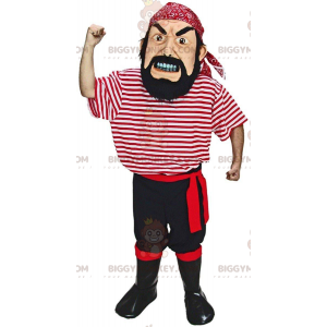 Realistisches Piraten-BIGGYMONKEY™-Maskottchen-Kostüm