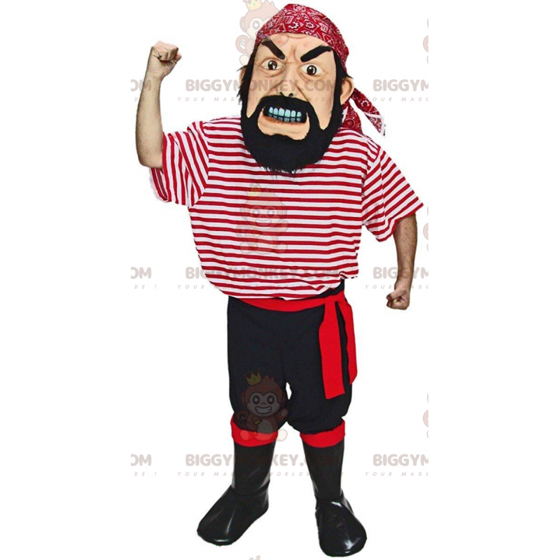 Realistic Pirate BIGGYMONKEY™ Mascot Costume, Raider Sailor Realistic Pirate BIGGYMONKEY™ Mascot Costume, Raider Sailor