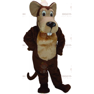 BIGGYMONKEY™ Costume da mascotte da topo marrone gigante