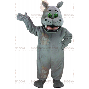 BIGGYMONKEY™ giant gray hippo mascot costume, exotic animal