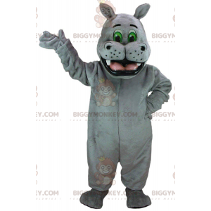 Costume de mascotte BIGGYMONKEY™ d'hippopotame gris géant