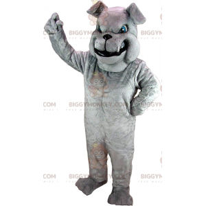 Traje de mascote BIGGYMONKEY ™ significa buldogue cinza