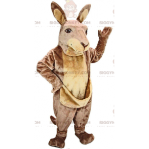 Traje de mascote muito realista de canguru marrom e bronzeado BIGGYMONKEY™ - Mascotes canguru - BiggyMonkey.com