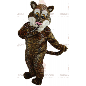 BIGGYMONKEY™ costume mascotte giaguaro peluche, costume felino
