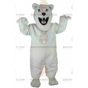 BIGGYMONKEY™ mascottekostuum ijsbeer, grizzlybeer, griezelige