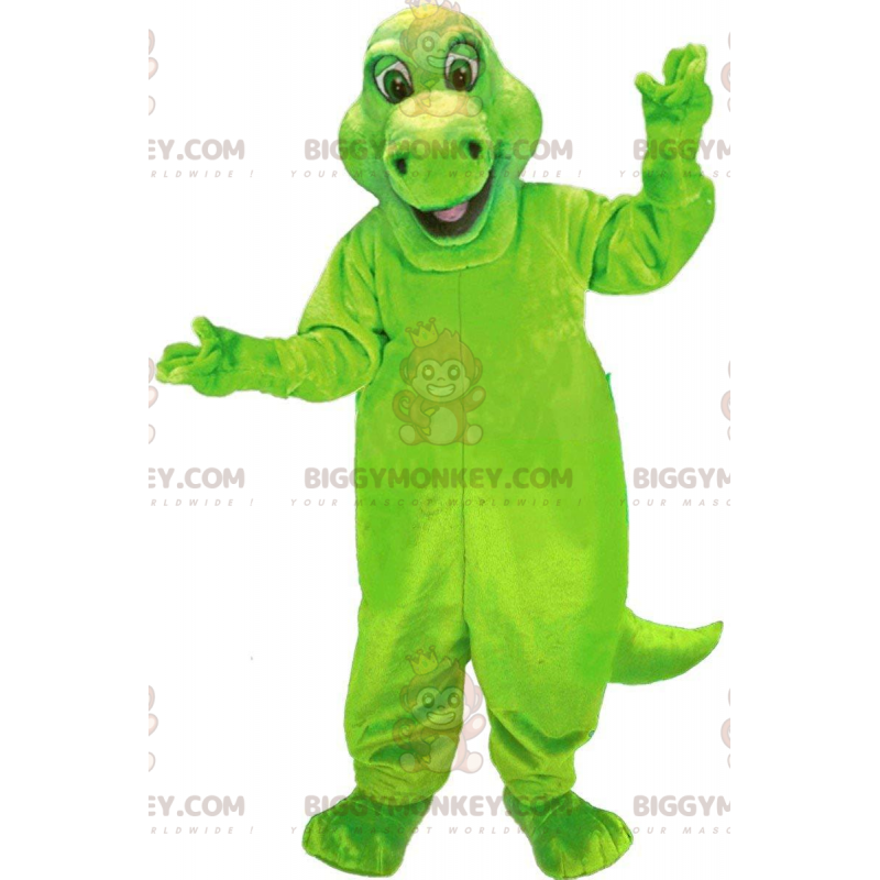 Costume da mascotte dinosauro verde BIGGYMONKEY™, gigante