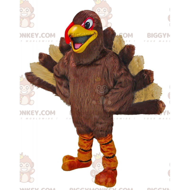 Disfraz de mascota de pavo gigante BIGGYMONKEY™, disfraz de Disfraz de mascota de pavo gigante BIGGYMONKEY™, disfraz de