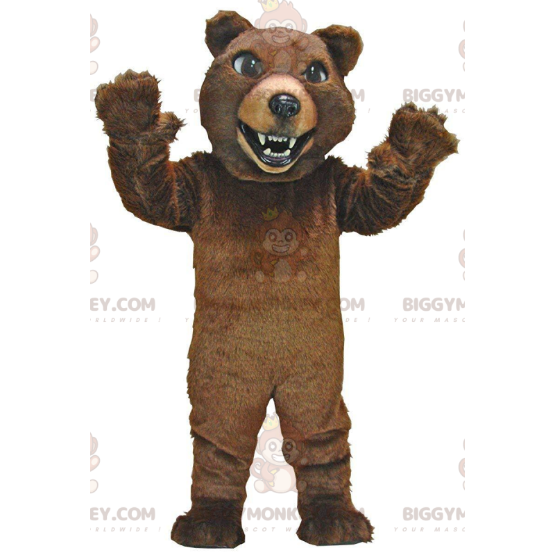 Traje de mascote BIGGYMONKEY™ muito realista de urso pardo