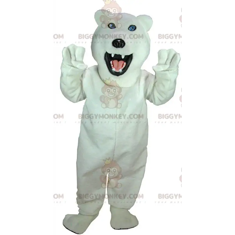 BIGGYMONKEY™ polar bear mascot costume, giant white bear BIGGYMONKEY™ polar bear mascot costume, giant white bear