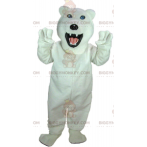 BIGGYMONKEY™ polar bear mascot costume, giant white bear