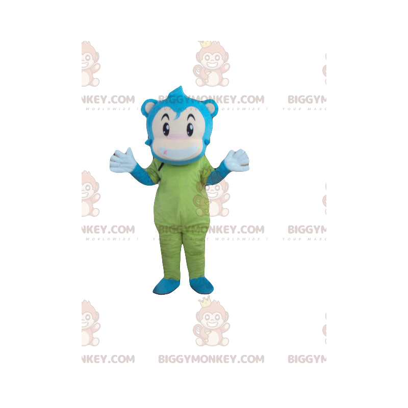 Costume da mascotte BIGGYMONKEY™ scimmia pupazzo di neve blu Costume da mascotte BIGGYMONKEY™ scimmia pupazzo di neve blu