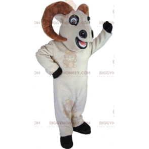 Kostým maskota Rohaté bestie BIGGYMONKEY™, kostým obřího bílého berana - Krávy maskoti - BIGGYMONKEY_011114 - BiggyMonkey.com