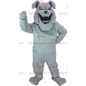 Fierce looking gray bulldog BIGGYMONKEY™ mascot costume