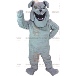 Fierce looking gray bulldog BIGGYMONKEY™ mascot costume