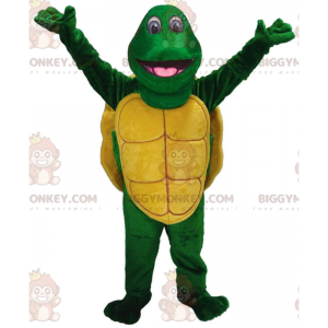Disfraz de mascota tortuga verde y amarilla BIGGYMONKEY™