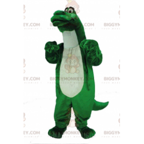 Grön dinosaurie BIGGYMONKEY™ maskotdräkt, jätte, stor