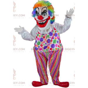 Evil Clown BIGGYMONKEY™ Mascot Costume, Scary Halloween Costume