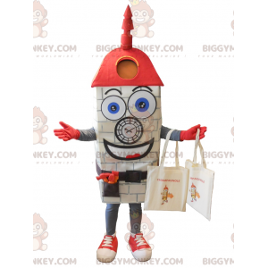 Church Giant Gray Clock BIGGYMONKEY™ Mascot Costume -