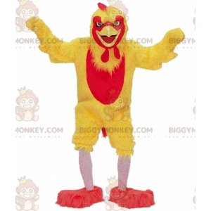 Kostým maskota BIGGYMONKEY™ žluté a červené kuře, kostým obřího
