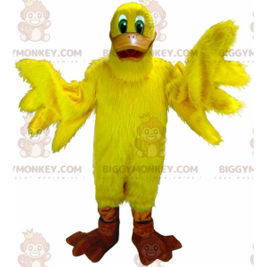 BIGGYMONKEY™ mascot costume giant yellow duck, yellow bird